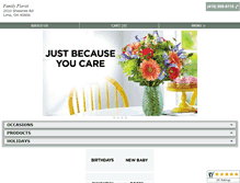 Tablet Screenshot of familyfloristlima.net